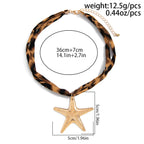 Animal Print Fabric Choker Heart Necklace