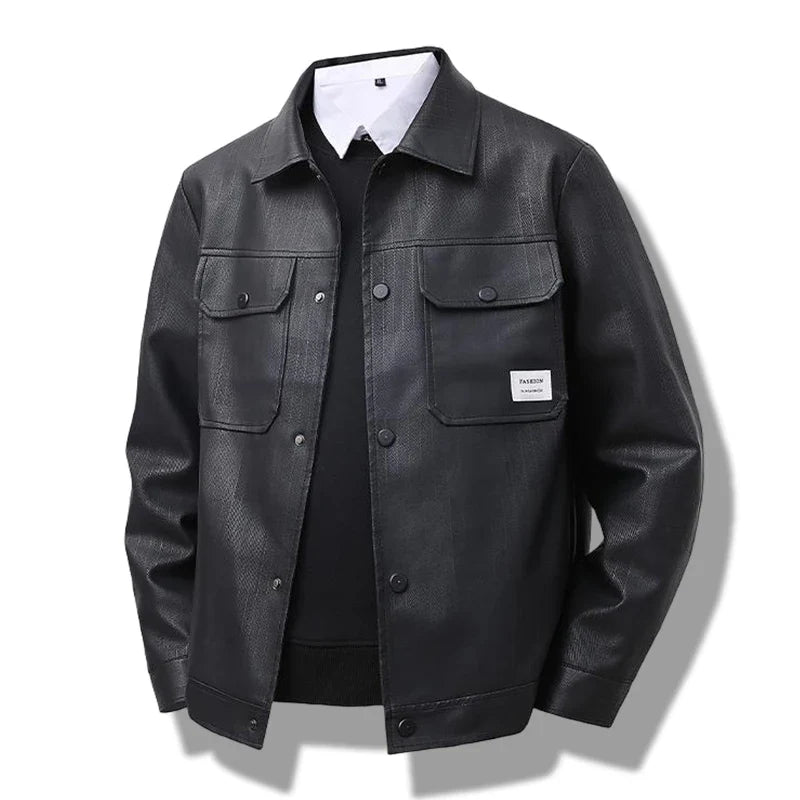 Modern Dark Grey Casual Workwear Jacket