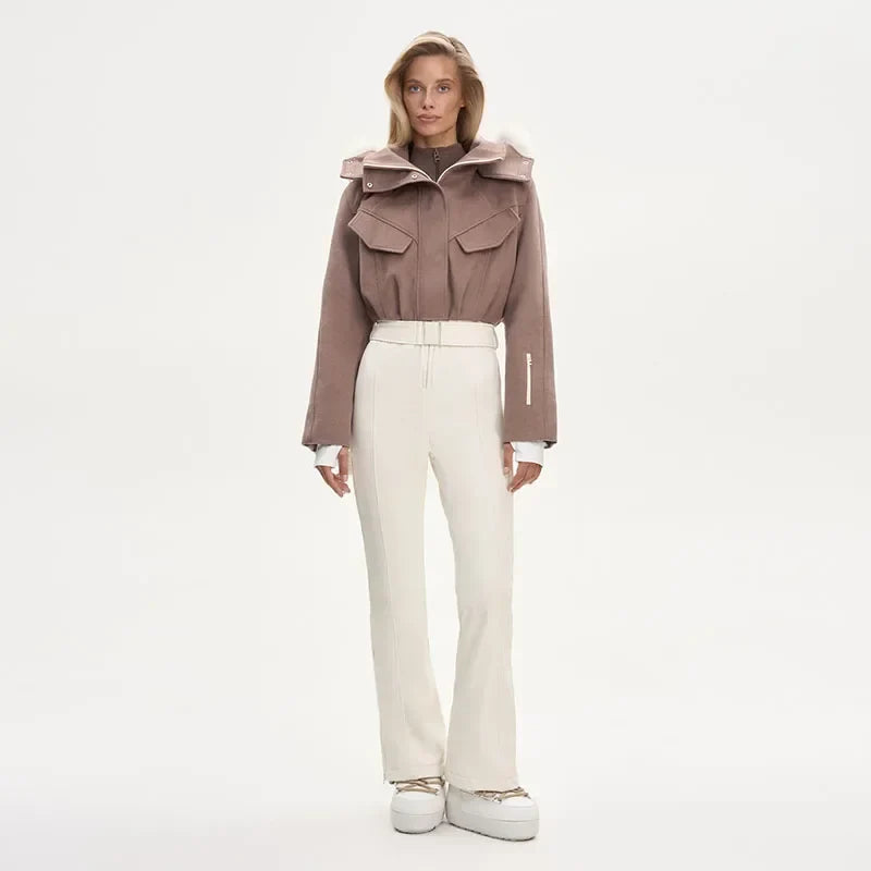 Casual Chic Cropped Hooded Coat for Women