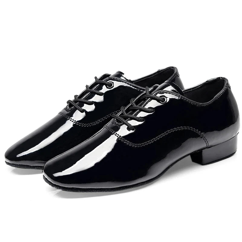 Elegant Patent Leather Lace-Up Formal Shoes